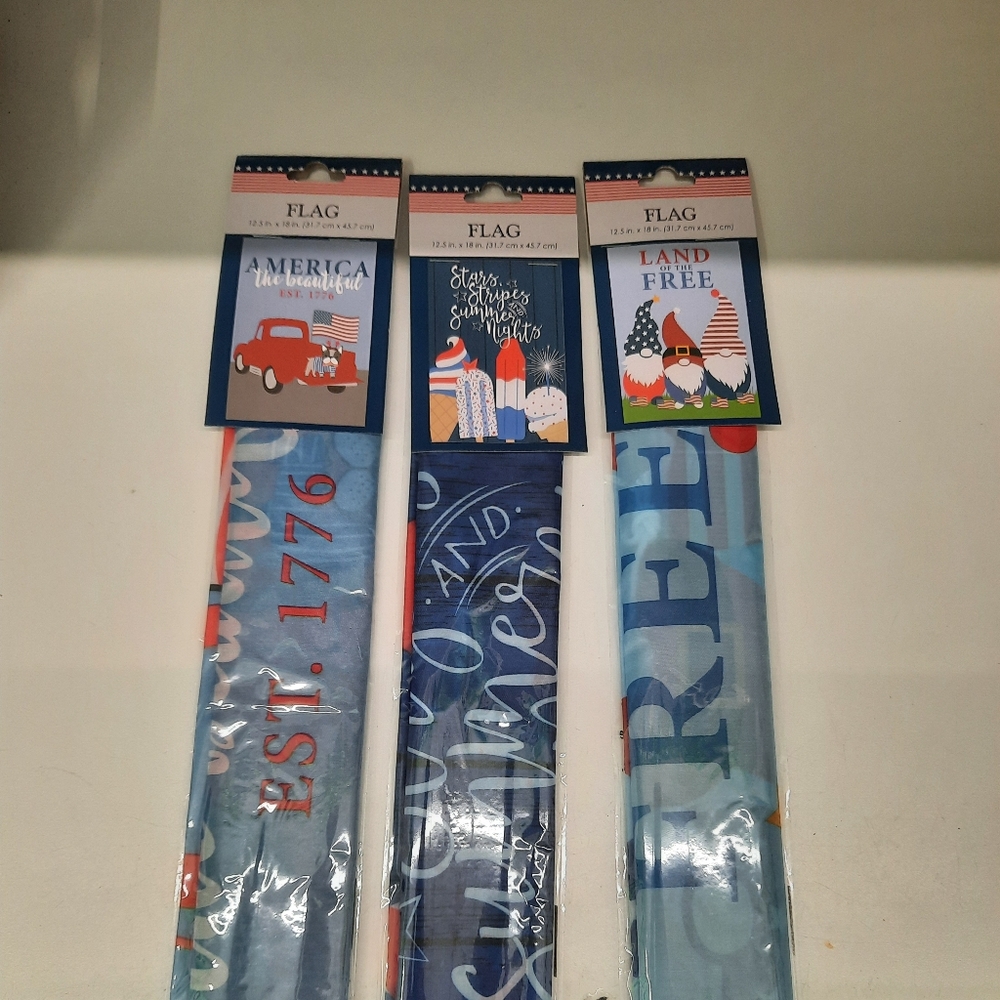 Flags set of 3 patriotic